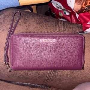 Michael Kors Plum Wristlet Clutch